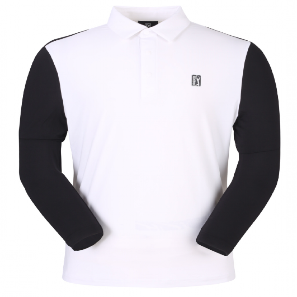 [GSH] PGA TOUR&amp;LPGA 남성 소매 배색 긴팔 티셔츠 L223TL191P00