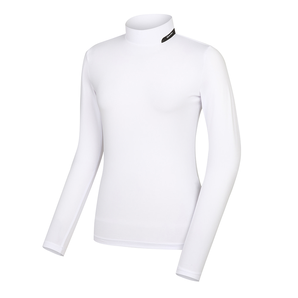 [테일러메이드] 여성 넥 로고 포인트 하이넥 베이스레이어 티셔츠 TWTHL5742-100